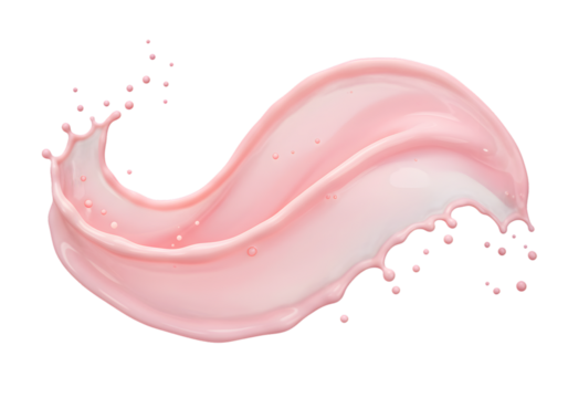 Isolated Pink Liquid Wave Splash Creating Abstract Illustration Effect - Powered by Adobe