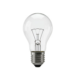 Isolated Lightbulb Classic Filament Glows on Transparent Background