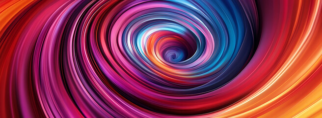 Fototapeta premium Colorful Abstract Spiral with Swirling Bands,Bold Abstract Art Featuring Spiral Motion