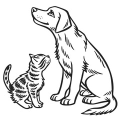 Obraz premium vector illustration of a dog
