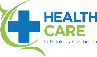 Fototapeta premium Healthcare logo design with text 