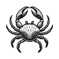 Dotwork Tattoo Style Crab Illustration