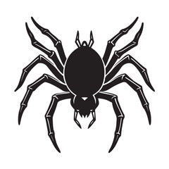 Glowing Neon Spider with Black Background