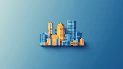 Modern construction building logo design for corporate branding and architecture firms. 