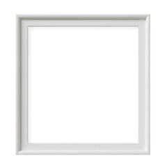 Fototapeta premium Isolated White Blank Square Frame For Art Decoration On Transparent