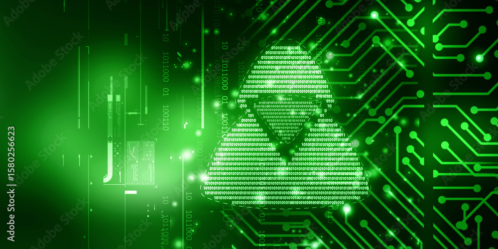 Poster 2d illustration cyber crime and internet privacy hacking. network security, cyber attack, computer v