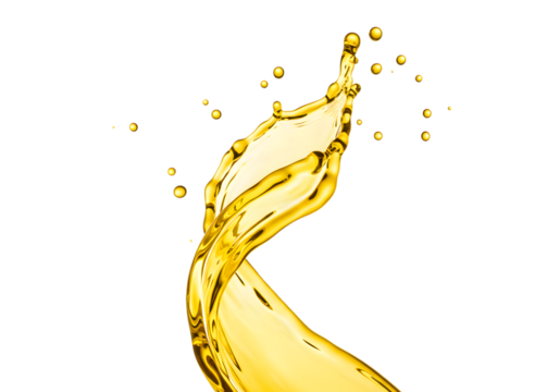 Illustration of Liquid Gold Splash Yellow Fluid Abstract on Black Background
