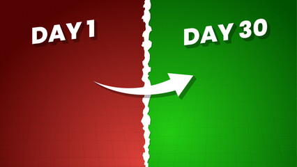 day 1 to day 30 youtube thumbnail