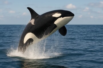 Fototapeta premium A Killer Whale's Majestic Display