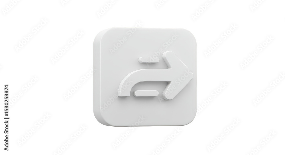 Poster minimal white arrow icon direction right forward symbol navigation