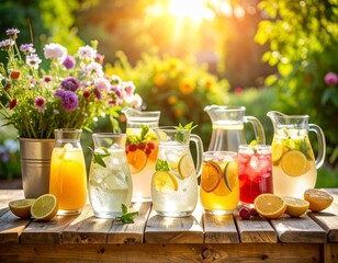 Rustic Outdoor Drink Station for Summer Party