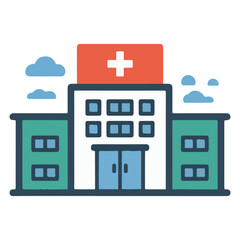 Obraz premium Medical Facility Vector — Modern Hospital Illustration