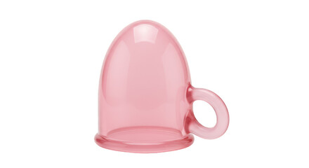 Pink Glass Mug Transparent 3D Object Drinkware Kitchenware