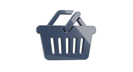Fototapeta premium Metallic Shopping Basket Illustration Online Retail Commerce