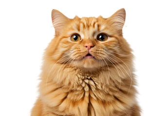 Obraz premium Illustration of Orange Cat with Transparent Background with Whiskers