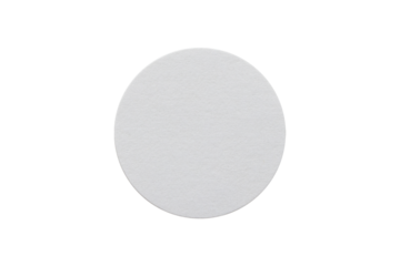 blank white round paper sticker label isolated with clipping path on white background