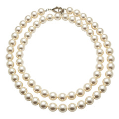 Obraz premium Isolated Two Strand Pearl Necklace Against Transparent Background