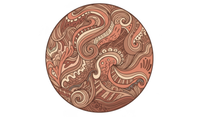 Decorative Ornament Pattern Graphic Vintage Floral Swirl Abstract Art