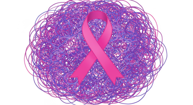 Pink Ribbon Illustration Breast Cancer Awareness Symbol of Hope