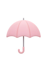 Illustration of Pink Weather Umbrella for Rain Protection on Transparent