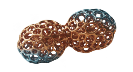 Transparent 3D Molecule Structure Biology Medical Model Illustration
