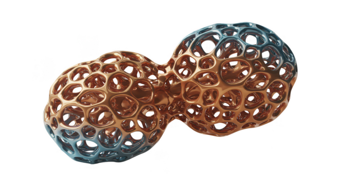 Transparent 3D Molecule Structure Biology Medical Model Illustration