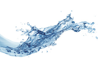 A dynamic image of a splash of water, crystal clear, capturing movement and freshness.