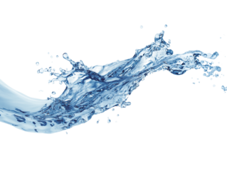 A dynamic image of a splash of water, crystal clear, capturing movement and freshness.