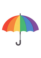 Illustration of Rainbow Umbrella For Protection From Rainy Season