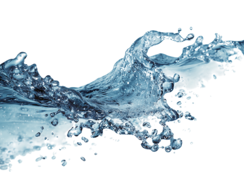 A dynamic capture of liquid water as it moves, showcasing the transparent beauty of water and the vitality it represents.