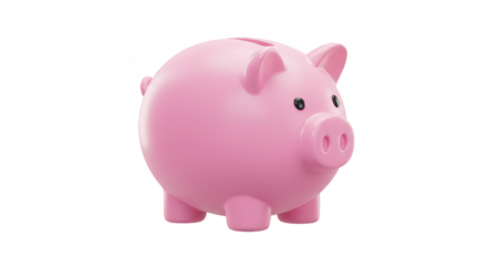 Piggy Bank Pink Illustration Money Saving Banking Finance Concept