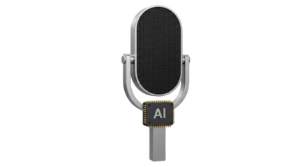 Retro Style Microphone Transparent Background Recording Studio Sound