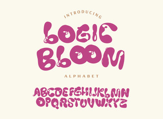 70s retro groovy alphabet letters font and number. Typography decorative fonts vintage concept. Inspirational slogan print with hippie symbols for graphic tee t shirt logo. vector illustration