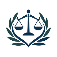  Minimalist law firm logo icon vector illustration.