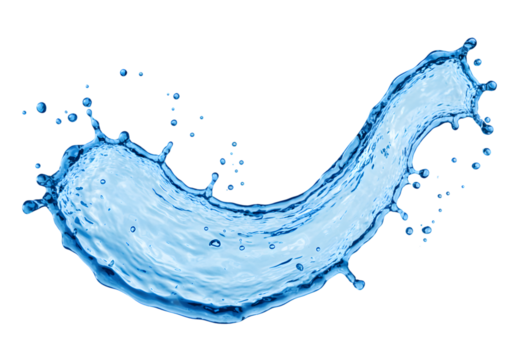 Dynamic Water Splash Isolated on Transparent Background Illustration
