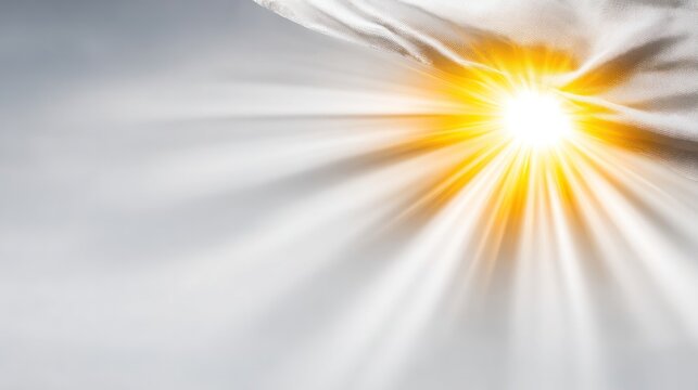 Radiant light: A bright light bursts forth from the heavens, radiating outwards. A celestial aura, an image of purity, and a promise of renewal. 