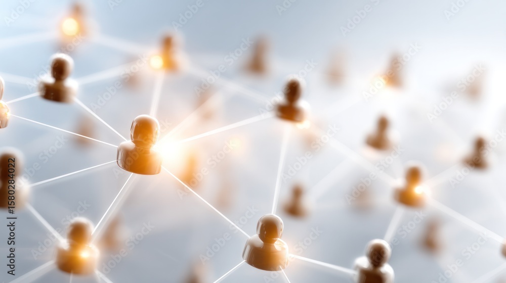 Aufkleber global network connections: illustrating the interconnectedness of a network, a digital web of indiv