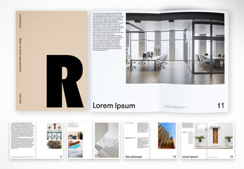 Contemporary Editorial with Bold Typography