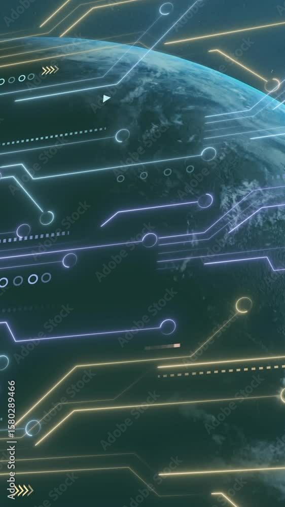 Poster animation of network of connections over globe