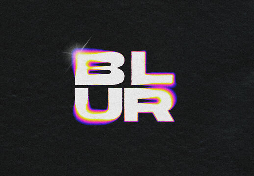 Rainbow Blur Text Effect