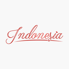 Indonesia lettering typography