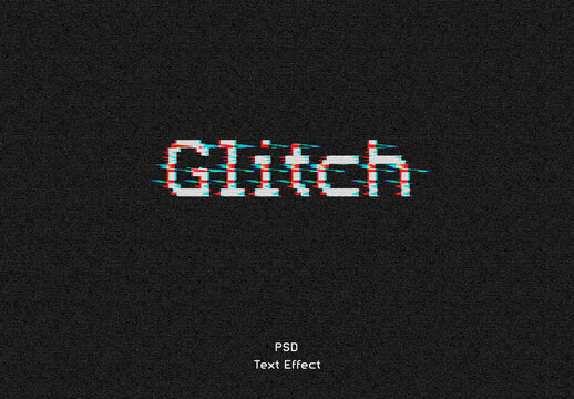 Vintage Tv Glitch Text Effect