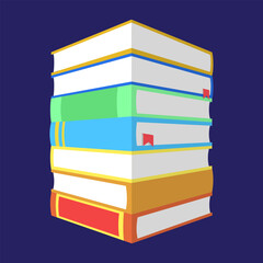 Colorful Book Stack Illustration