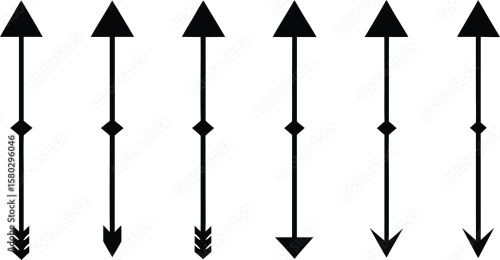 Poster arrow symbol collection in colorful vector design for web and business use