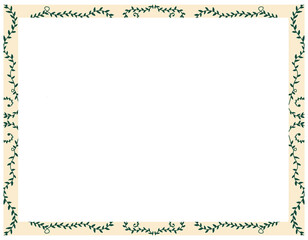 Fototapeta premium Leaves frame for text