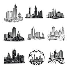 Fototapeta premium State USA Skyline City Alabama svg