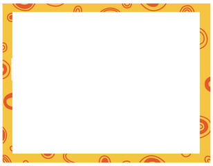 Yellow border with decoration element background 