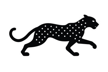 cheetah running vector icon