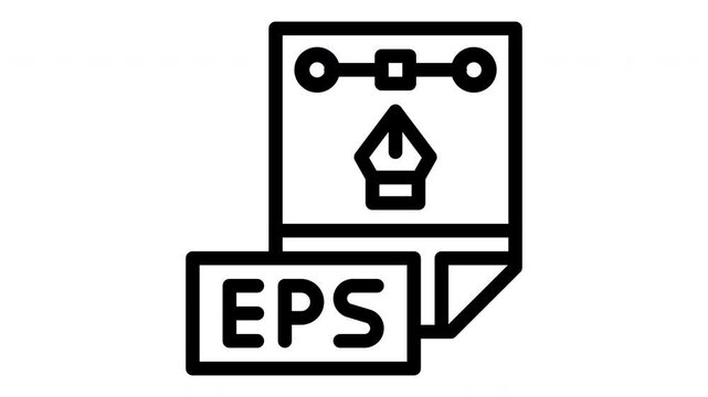 eps file format minimalist line animation