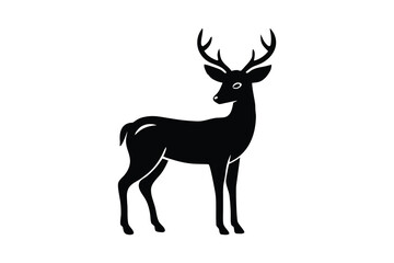 deer standing vector icon